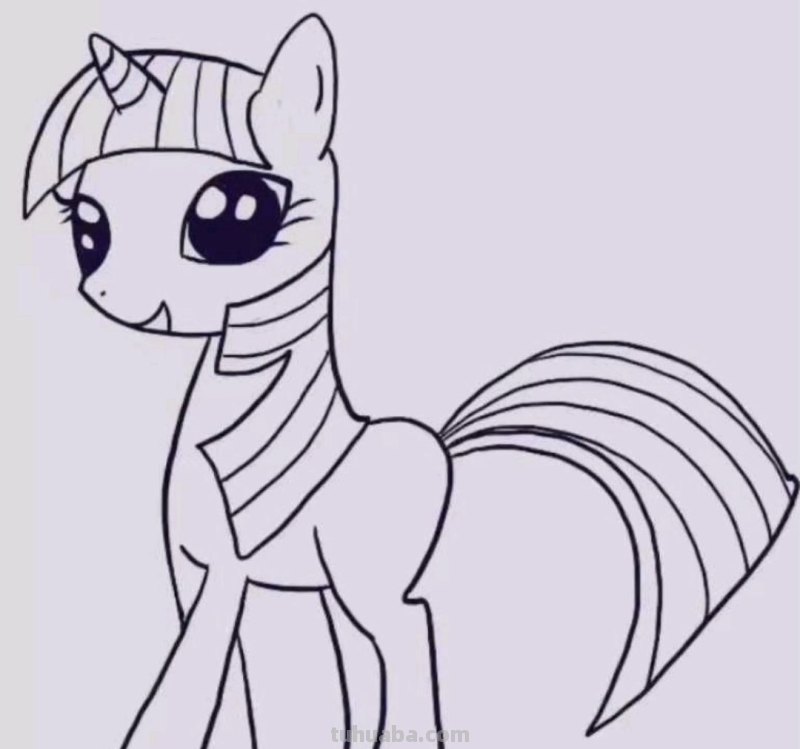 如何画小马紫悦 如何画小马紫悦