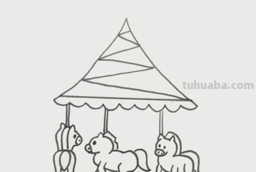 旋转木马怎么画 旋转木马怎么画