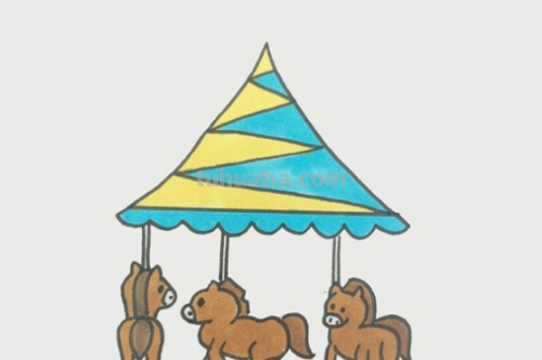 旋转木马怎么画 旋转木马怎么画