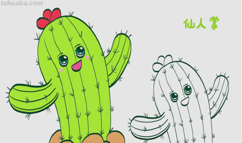 仙人掌的画法又简单又漂亮 仙人掌的画法又简单又漂亮