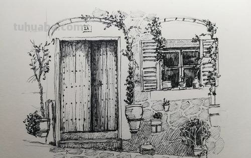 速写门窗画技巧法 速写风景初学者入门教程？