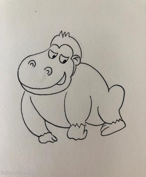 猩猩简笔画 猩猩简笔画图片大全