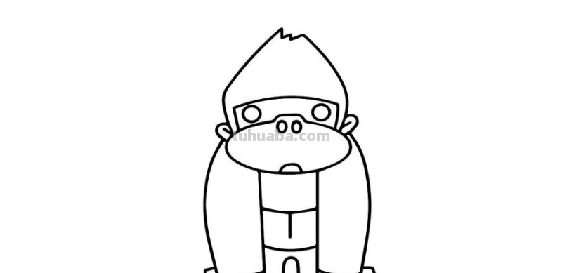 猩猩简笔画 猩猩简笔画图片大全