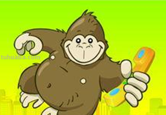 猩猩简笔画涂什么颜色