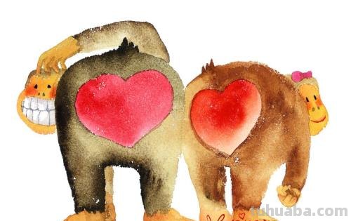 猩猩简笔画涂什么颜色