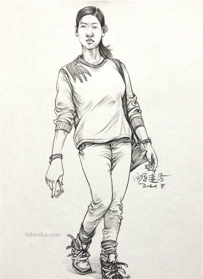 人站立速写 速写站立人物比例是多少?