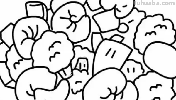 一盘青菜简笔画 一盘青菜简笔画