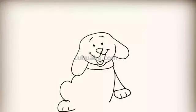 小狗简笔画，步骤齐全，一看就会