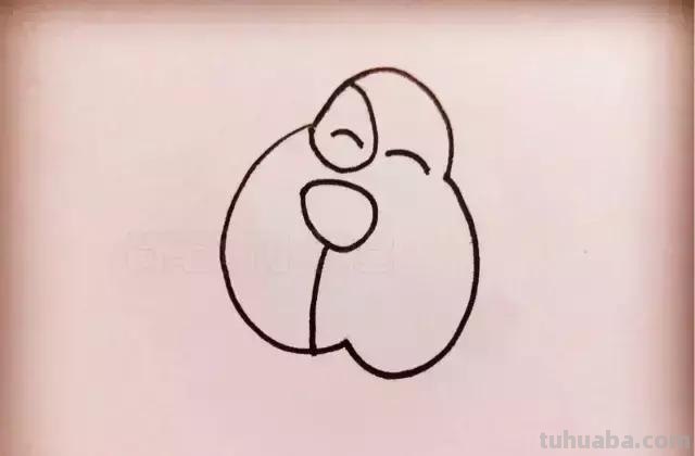 小狗简笔画，步骤齐全，一看就会