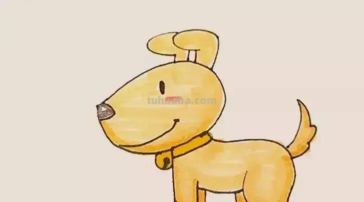 小狗简笔画，步骤齐全，一看就会