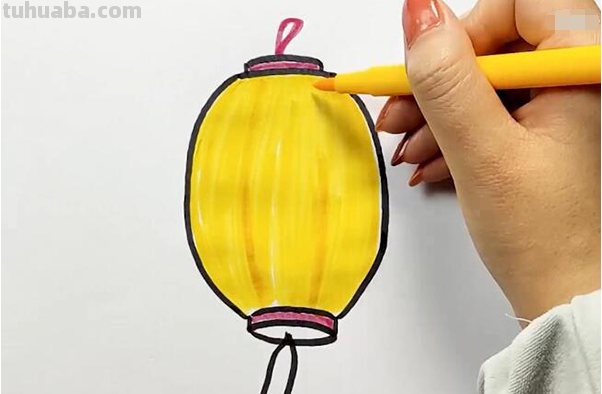 画灯笼的步骤 画灯笼的步骤图