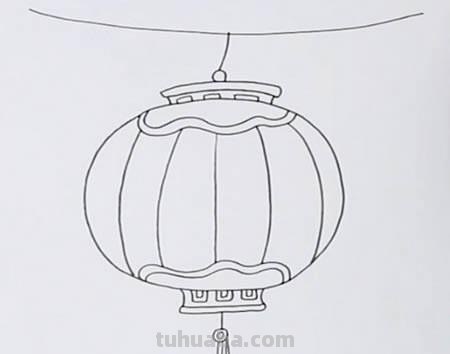 画灯笼的步骤 画灯笼的步骤图