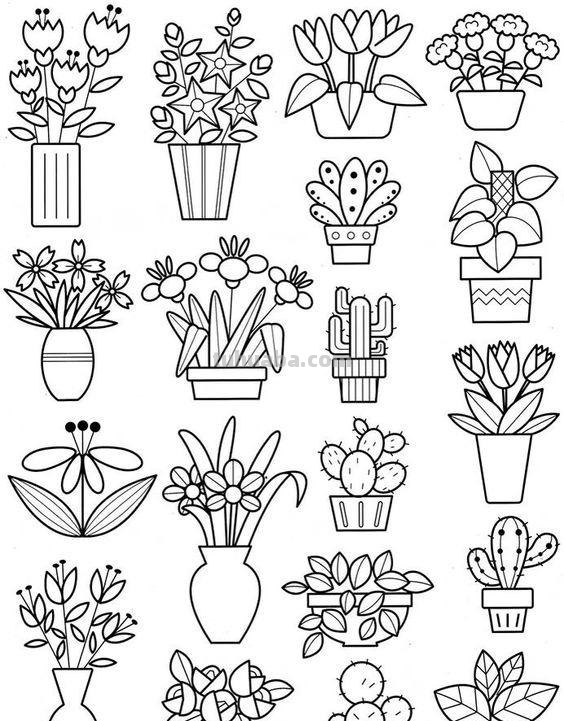 100种植物手帐小插画，临摹学习的好素材