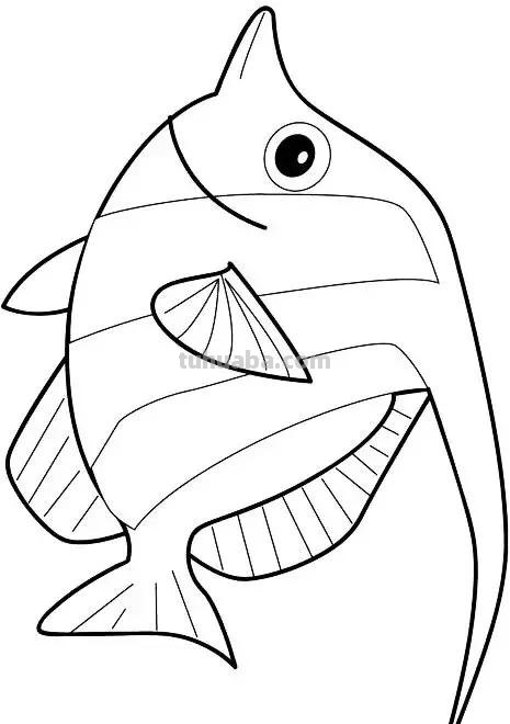 海洋动物简笔画教程，一学就会