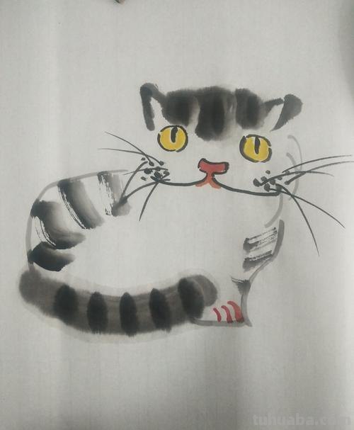 儿童创意美术课题《馋嘴的猫咪》,水墨画确实漂亮又写意啊!
