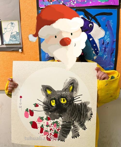 儿童创意美术课题《馋嘴的猫咪》,水墨画确实漂亮又写意啊!
