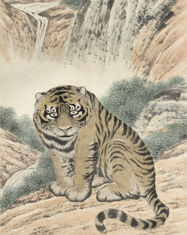 古人画笔下的老虎，瞧这壮硕的体格，武松打的就是这玩意儿？