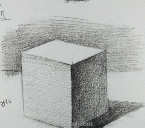 方形速写视频 怎样用素描画法画一个正方形？