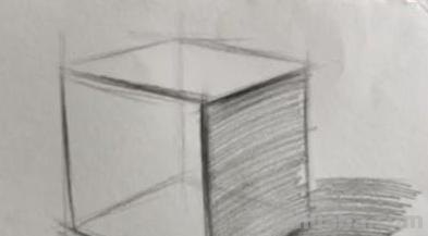 方形速写视频 怎样用素描画法画一个正方形？