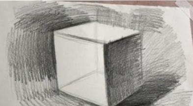 方形速写视频 怎样用素描画法画一个正方形？