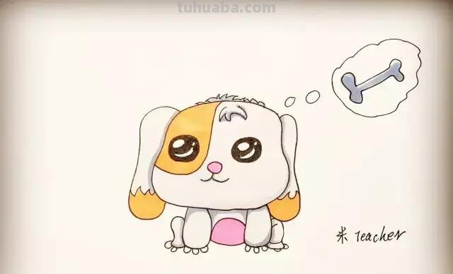 炒鸡简单的各种可爱的小狗简笔画教程~快来看看