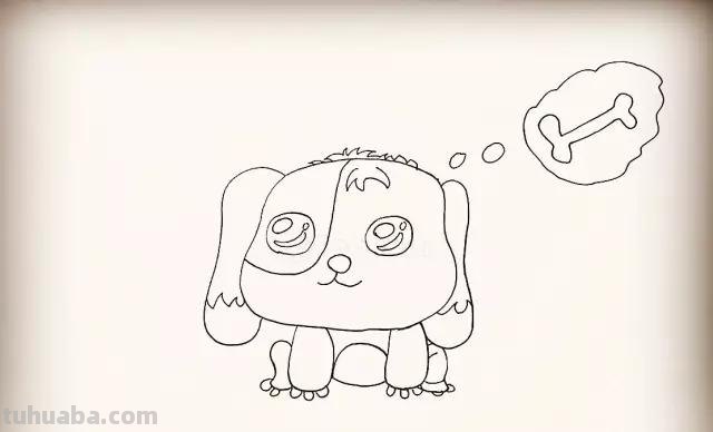 炒鸡简单的各种可爱的小狗简笔画教程~快来看看