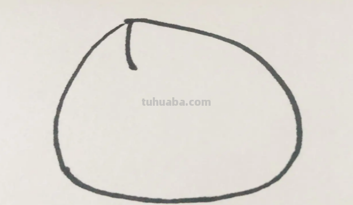 怎么画桃子简笔画