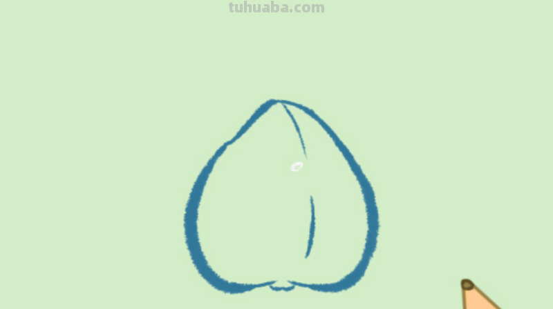 怎么画桃子简笔画