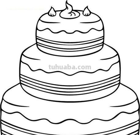香甜的蛋糕简笔画 香甜的蛋糕简笔画图片