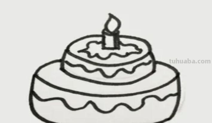 蛋糕怎么画简笔画图片