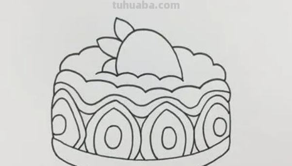 简笔画蛋糕怎么画