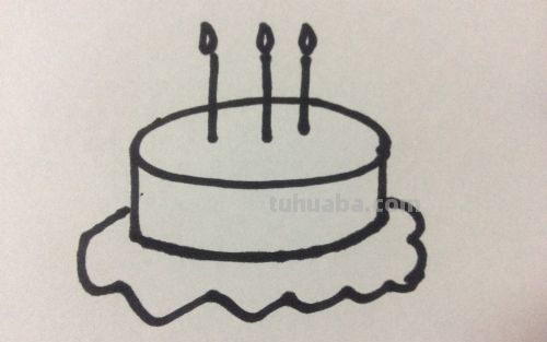 蛋糕简笔画简单又漂亮