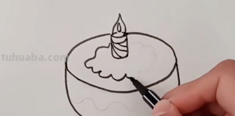 画蛋糕简笔画儿童画