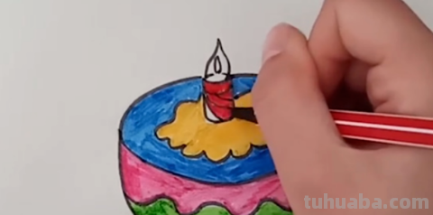 画蛋糕简笔画儿童画