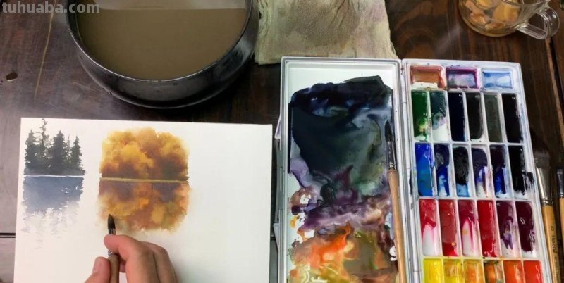 3种实战小技法，教你学会水中倒影朦胧美感的绘画方式