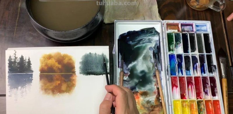 3种实战小技法，教你学会水中倒影朦胧美感的绘画方式