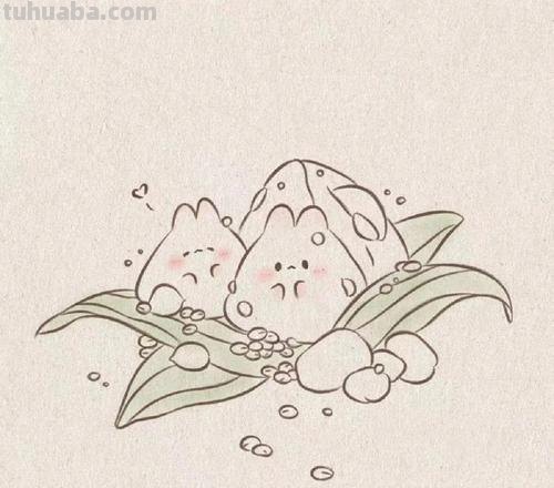 卡通粽子简笔画怎么画 粽子卡通简笔画 可爱萌萌哒