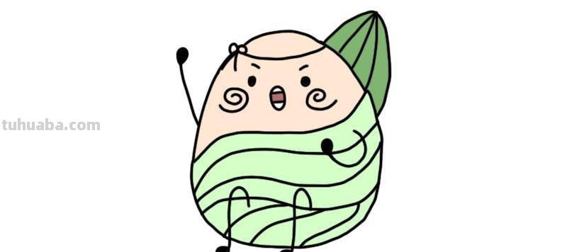 卡通粽子简笔画怎么画 粽子卡通简笔画 可爱萌萌哒