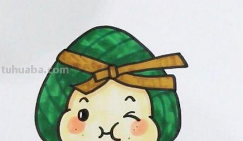 卡通粽子简笔画怎么画 粽子卡通简笔画 可爱萌萌哒