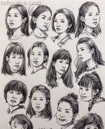 速写素材脸 联考速写可以画动漫脸吗?