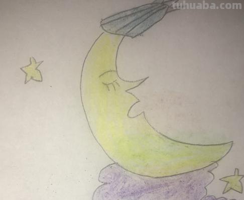 月亮怎么画简笔画 一年级教画夜晚星星和月亮? 月亮怎么画简笔画 一年级教画夜晚星星和月亮?