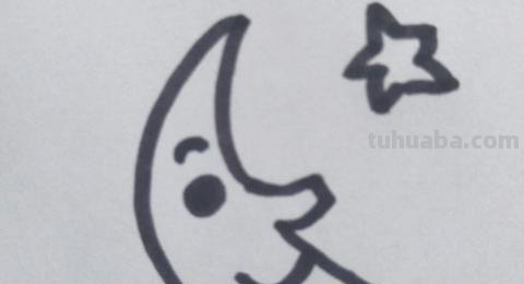 月亮怎么画简笔画 一年级教画夜晚星星和月亮? 月亮怎么画简笔画 一年级教画夜晚星星和月亮?