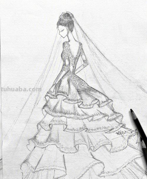 怎么画婚纱简笔画 如何画婚纱？