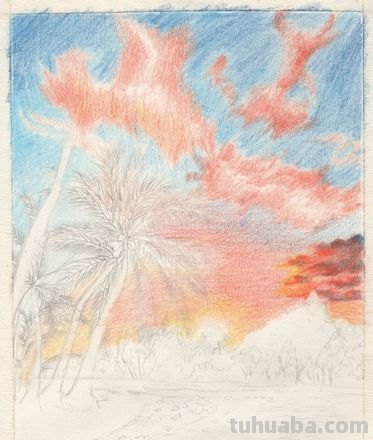 怎么用彩铅画夕阳 彩铅如何画阳光和光晕（急！）？