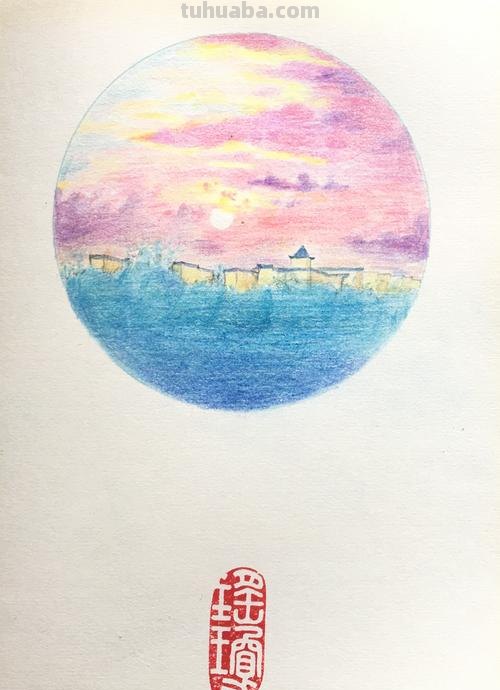 怎么用彩铅画夕阳 彩铅如何画阳光和光晕(急!)?