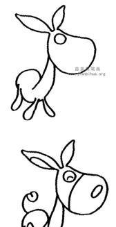 驴子简笔画 马与驴子简笔画