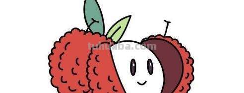 荔枝简笔画 荔枝简笔画图片带颜色