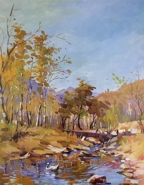 色彩风景水与色彩风景水粉：美轮美奂的艺术创作 