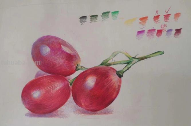 彩铅水果阴影怎么画 水果蔬菜彩铅画教程?