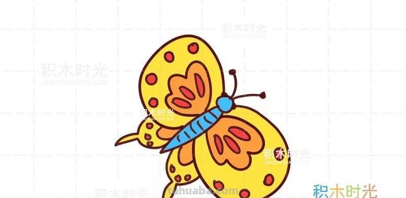 黄色的蝴蝶简笔画 黄色的蝴蝶简笔画图片